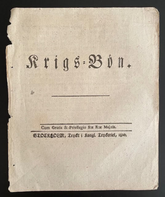 Krigs-Bön. 1810.