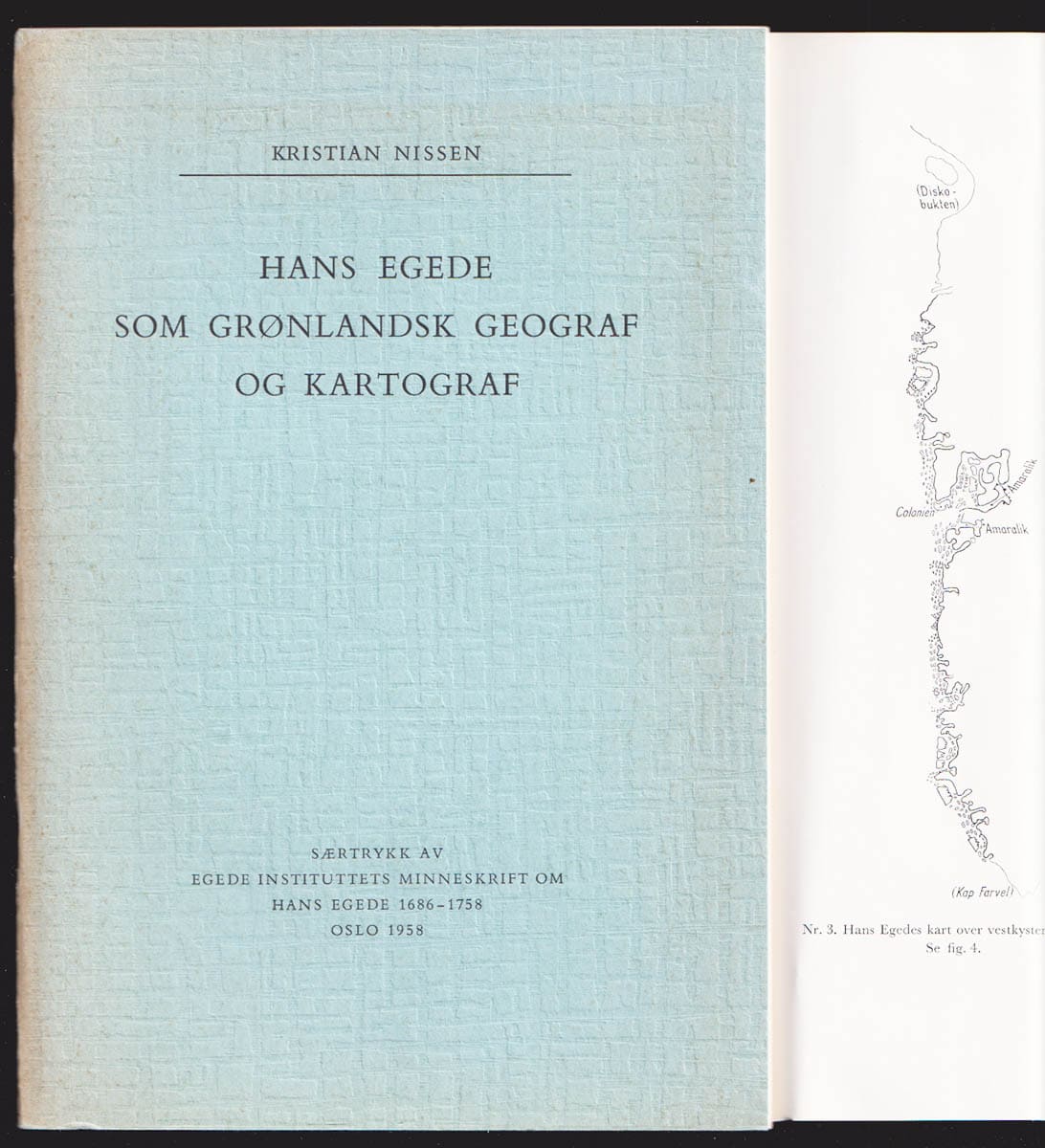 Kristian Nissen : Hans Egede som geograf og kartograf