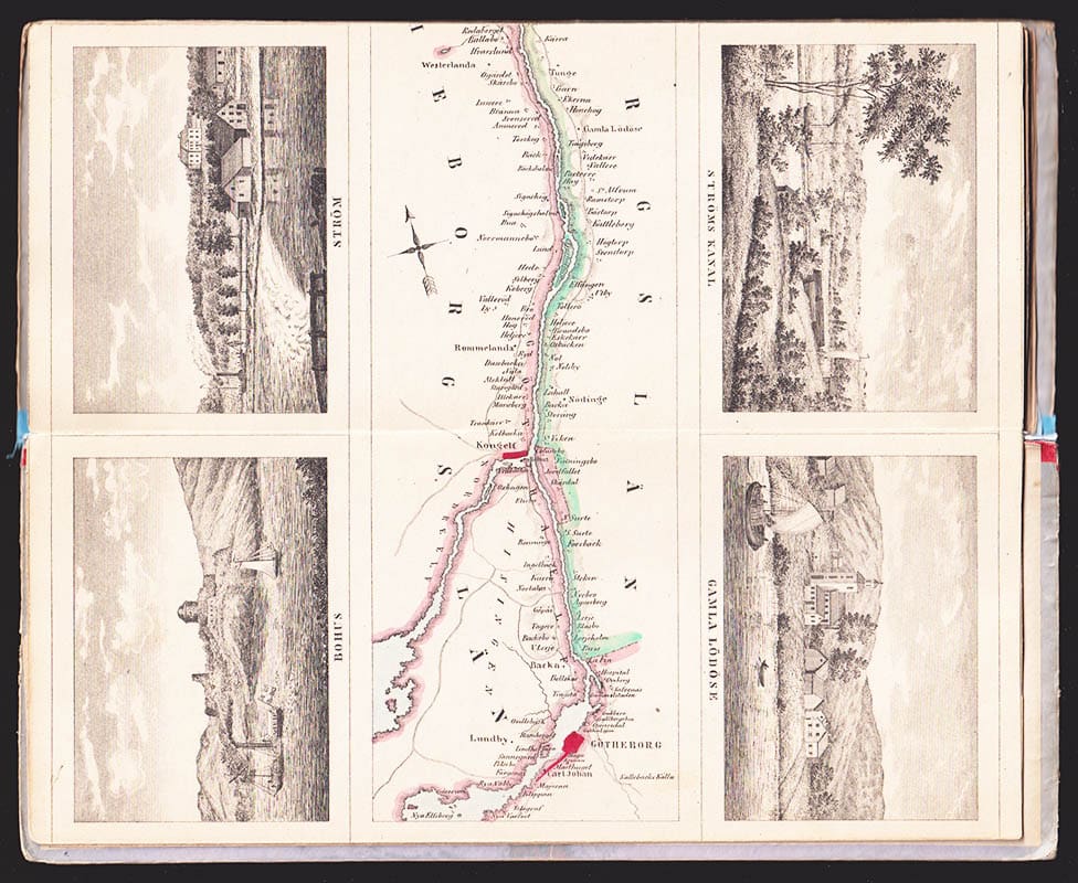 Kristian Wilhelm Malm : Karta öfver segelleden från Stockholm kanalvägen till Götheborg, jemte fyrtifyra utsigter. Ny upplaga