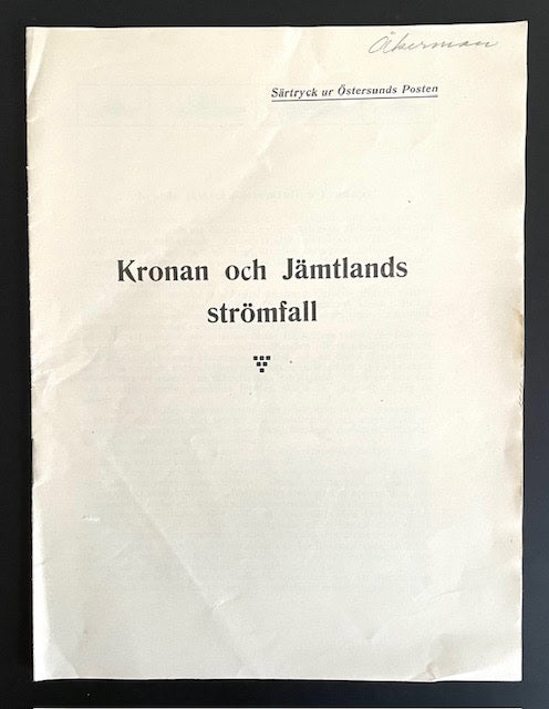 Kronan och Jämtlands strömfall.