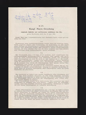 Kungl. Maj:ts förordning angående åtgärder mot smittsamma sjukdomar hos bin;