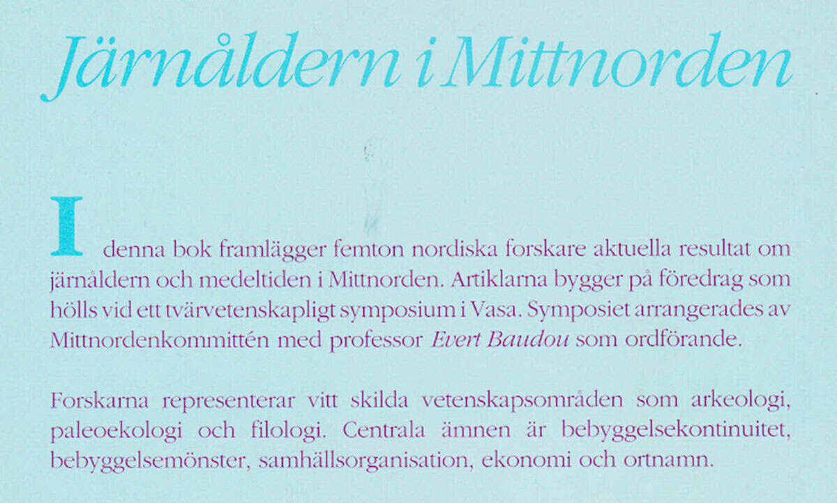 Kurt Gullberg : Järnåldern i Mittnorden
