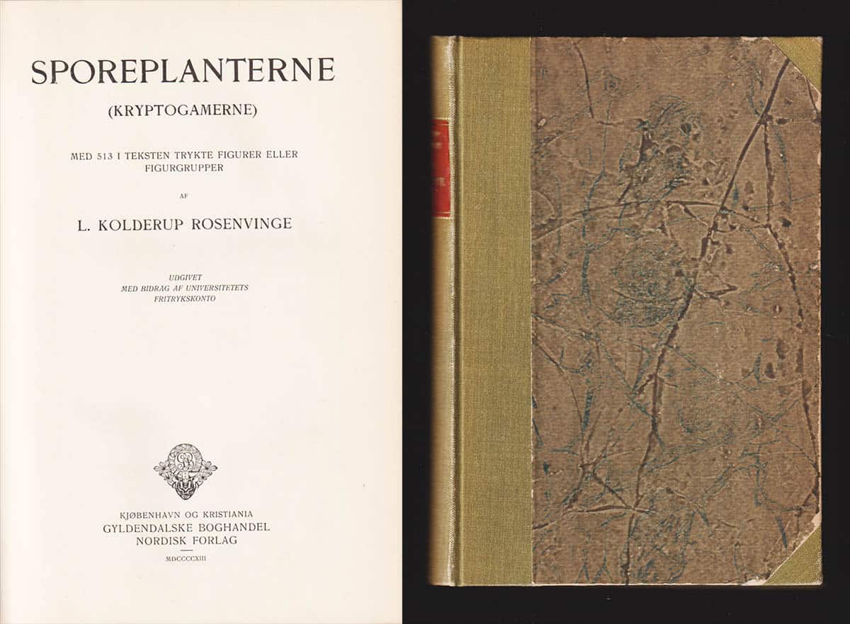L. Kolderup Rosenvinge : Sporeplanterne (kryptogamerne). Med 513 i teksten trygte figurer eller figurgrupper i texten