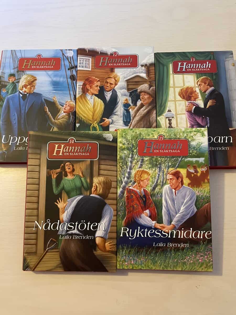 Laila Brenden : Hannah en släktsaga 11-15 - Uppgörelse - Arvet - Hjärtebarn - Nådastöten - Ryktessmidare