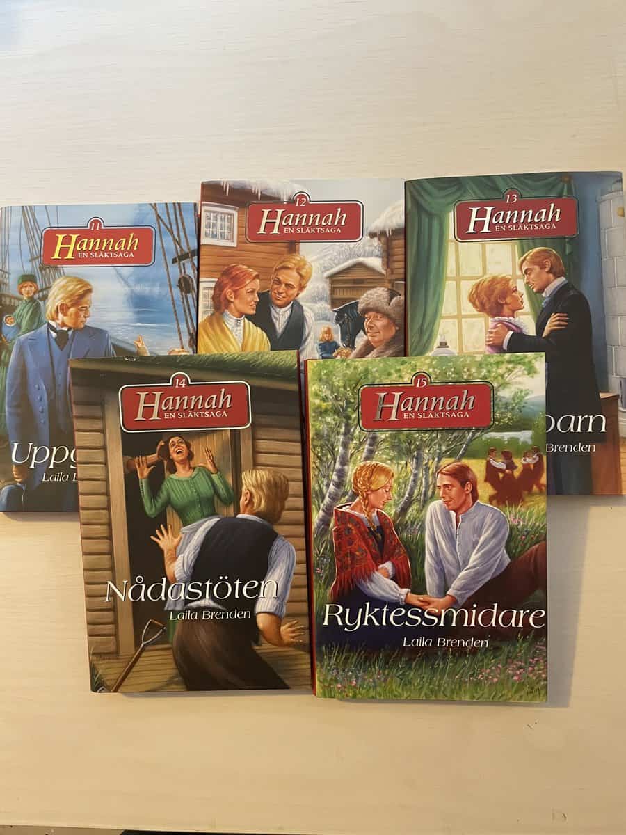 Laila Brenden : Hannah en släktsaga 11-15 - Uppgörelse - Arvet - Hjärtebarn - Nådastöten - Ryktessmidare