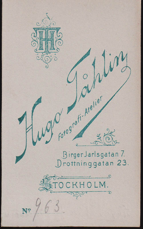 Lars Hugo Tåhlin (1864-1901) Stockholm (fotograf)
