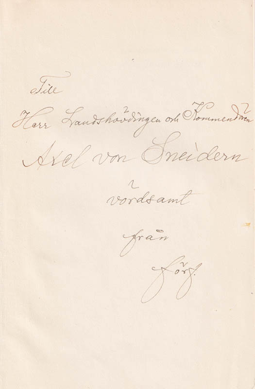 Lars Magnus Engström : Greve Eric Josias Sparre. Landshövding i Älvsborgs län 1858-1886. Till 50-årsminnet av hans död 19 17/6 36. Teckning av L. M. Engström
