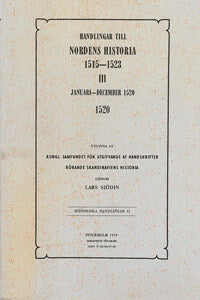 Lars Sjödin : Handlingar till Nordens historia 1515-1523. 3, Januari-december 1520