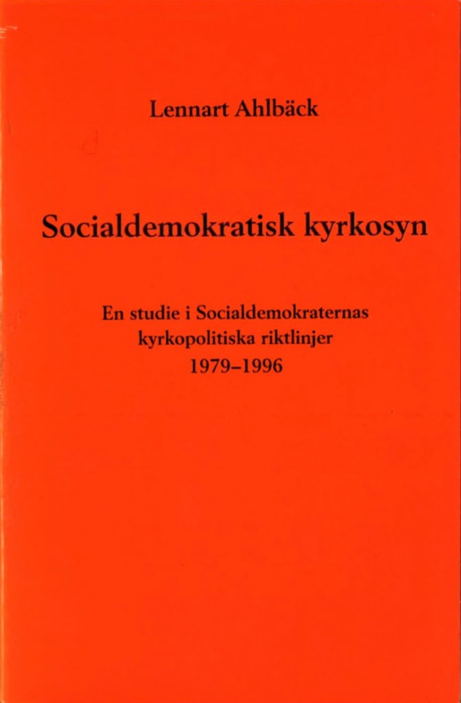 Lennart Ahlbäck : Socialdemokratisk kyrkosyn