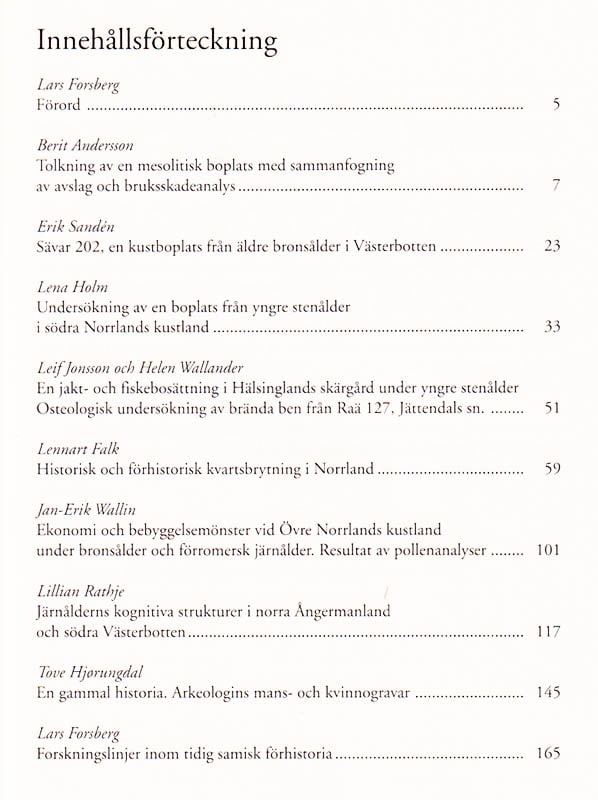 Lennart Forsberg : Arkeologi i norr 6/7 - 1993/94