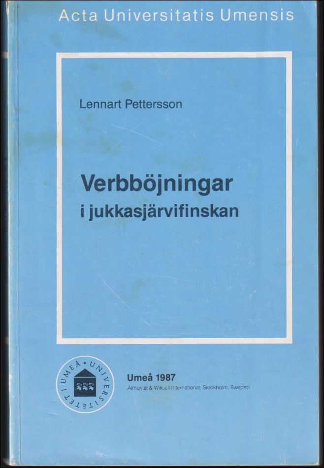 Lennart Pettersson : Verbböjningar i jukkasjärvifinskan