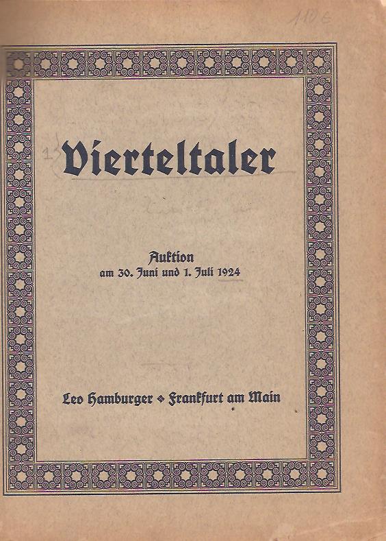 Leo Hamburger : Vierteltaler