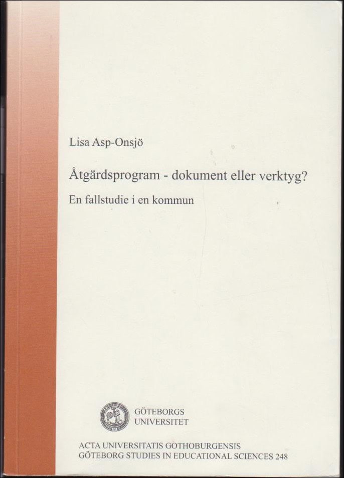Lisa Asp-Onsjö : Åtgärdsprogram