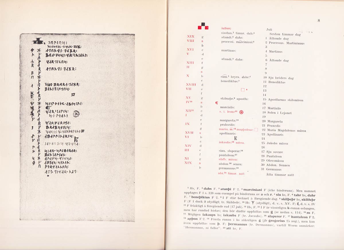 Lithberg, Nils (1883-1934) ; Wessén, Elias (1889-1981) : Den gotländska runkalendern 1328