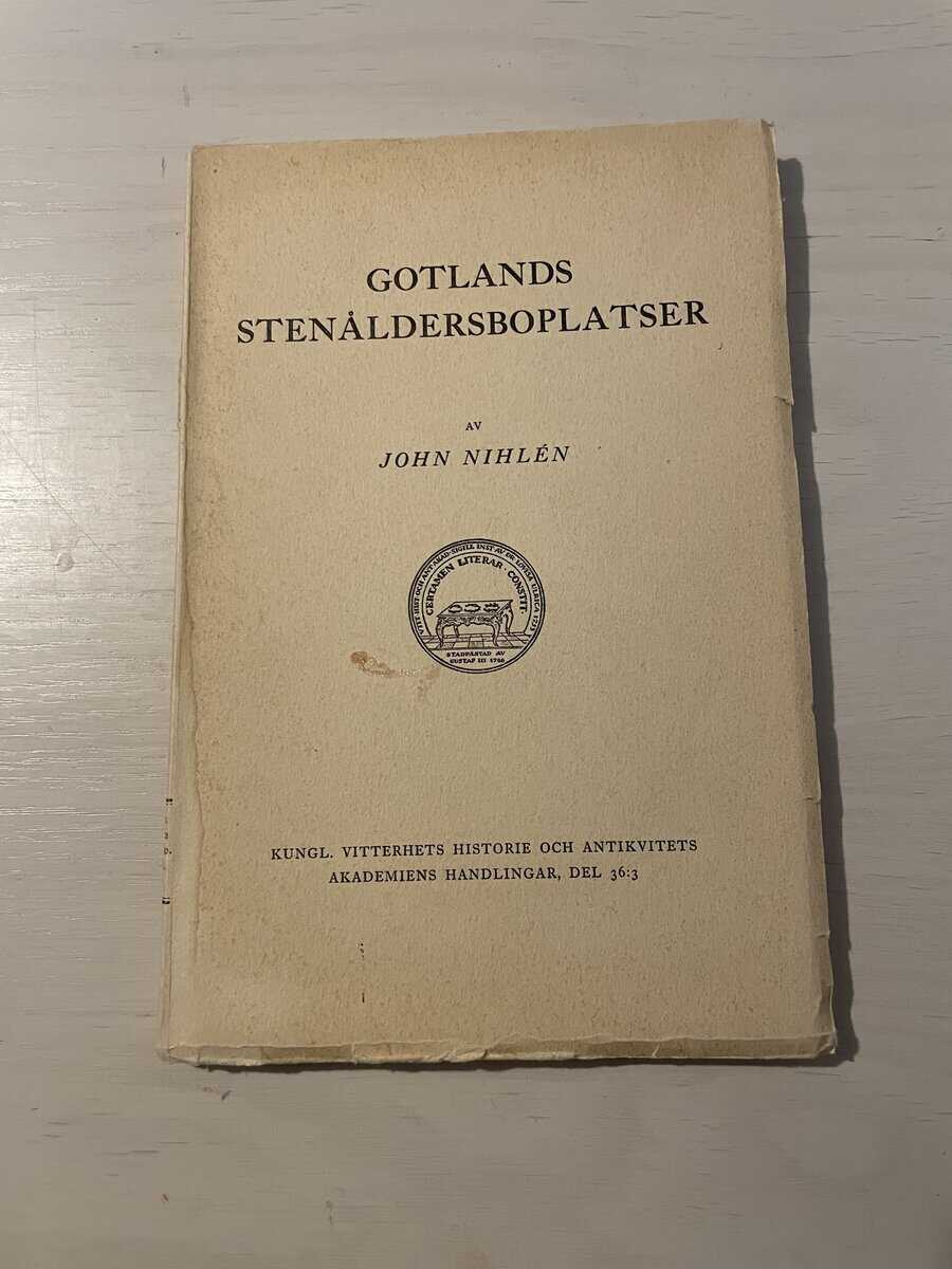 Lithberg, Nils; Wessén, Elias : Gotlands stenåldersboplatser