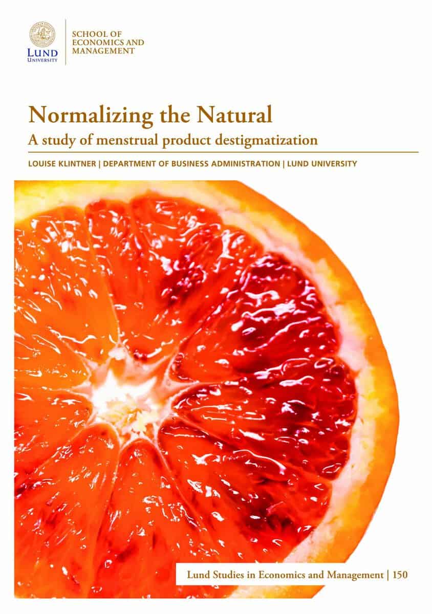 Louise Klintner : Normalizing the natural : a study of menstrual product destigmatization