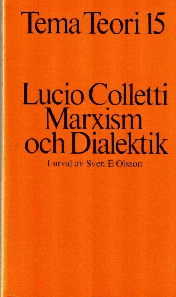 Lucio Colletti : Marxism och dialektik