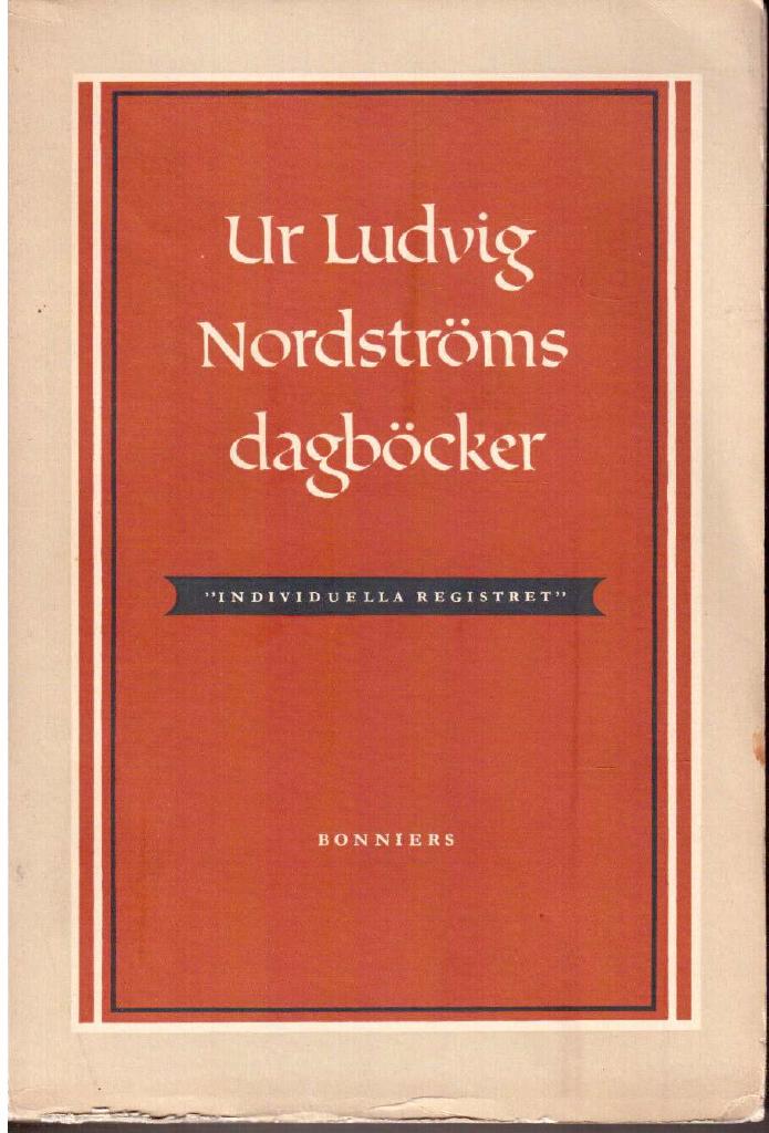 Ludvig Nordström : Ur Ludvig Nordströms dagböcker. 'Individuella registret'
