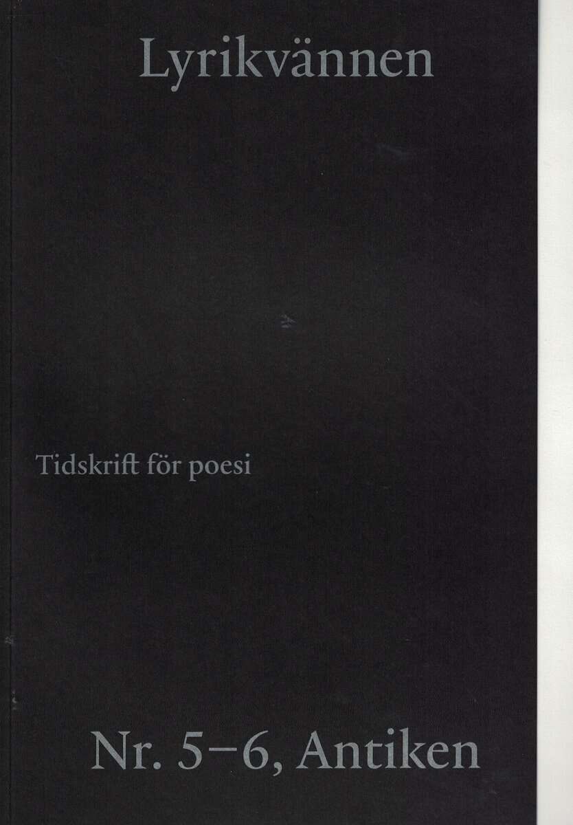 Lundvik, Anna ; Zimmerman, David (red.) : Lyrikvännen