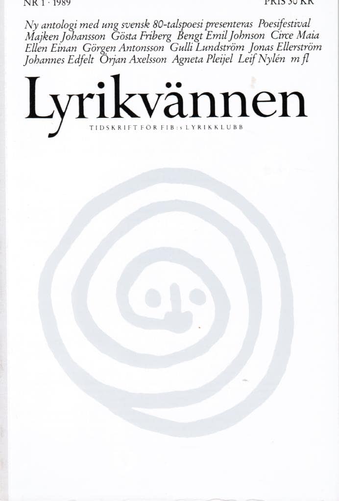 Lyrikvännen 1 1989