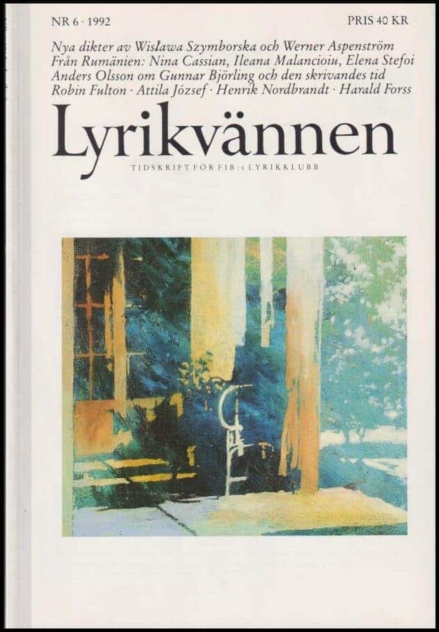 Lyrikvännen : 1992 / 6