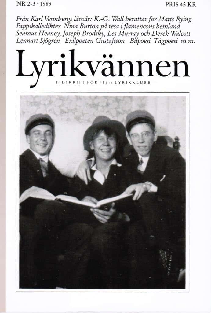 Lyrikvännen 2-3 1989. Tema