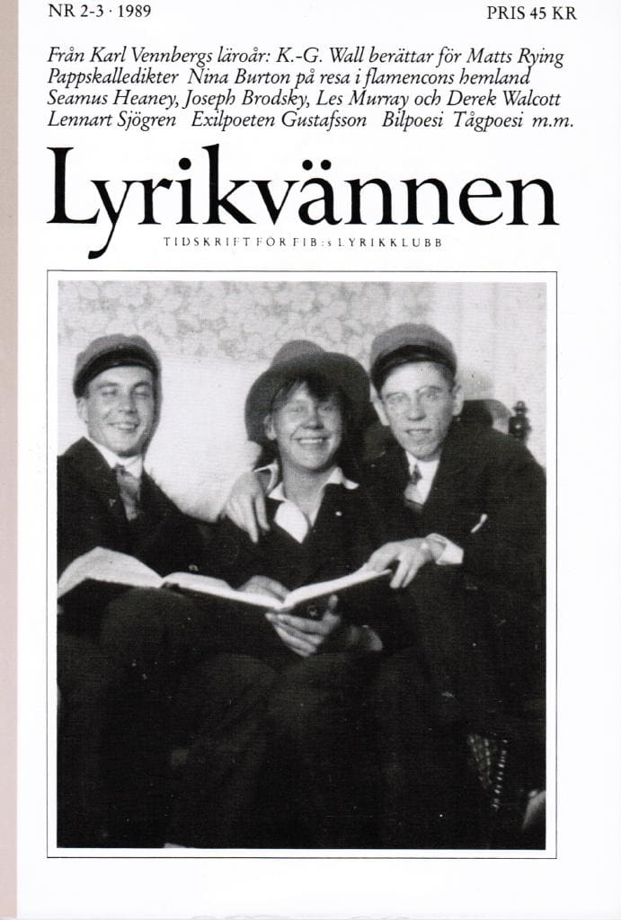 Lyrikvännen 2-3 1989. Tema
