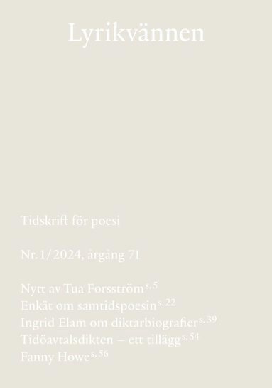 Lyrikvännen : 2024 / 1