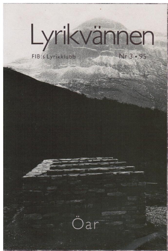Lyrikvännen 3 1995. Tema