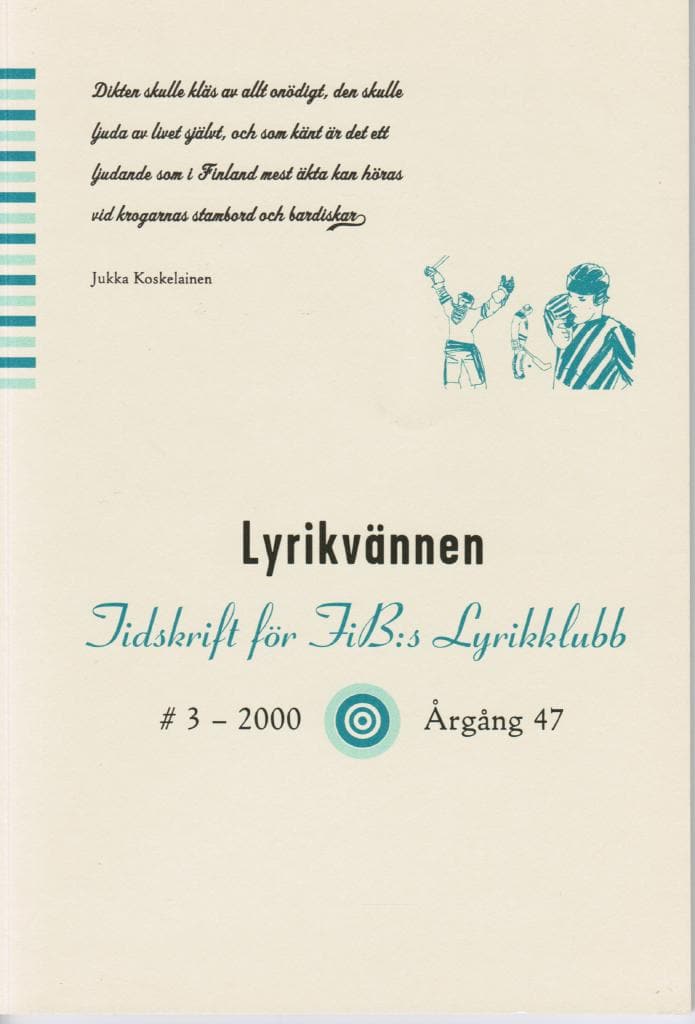 Lyrikvännen 3 2000. Tema