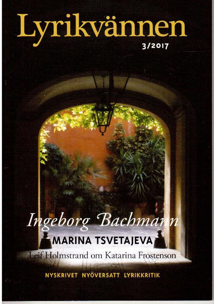 Lyrikvännen 3 2017. Tema