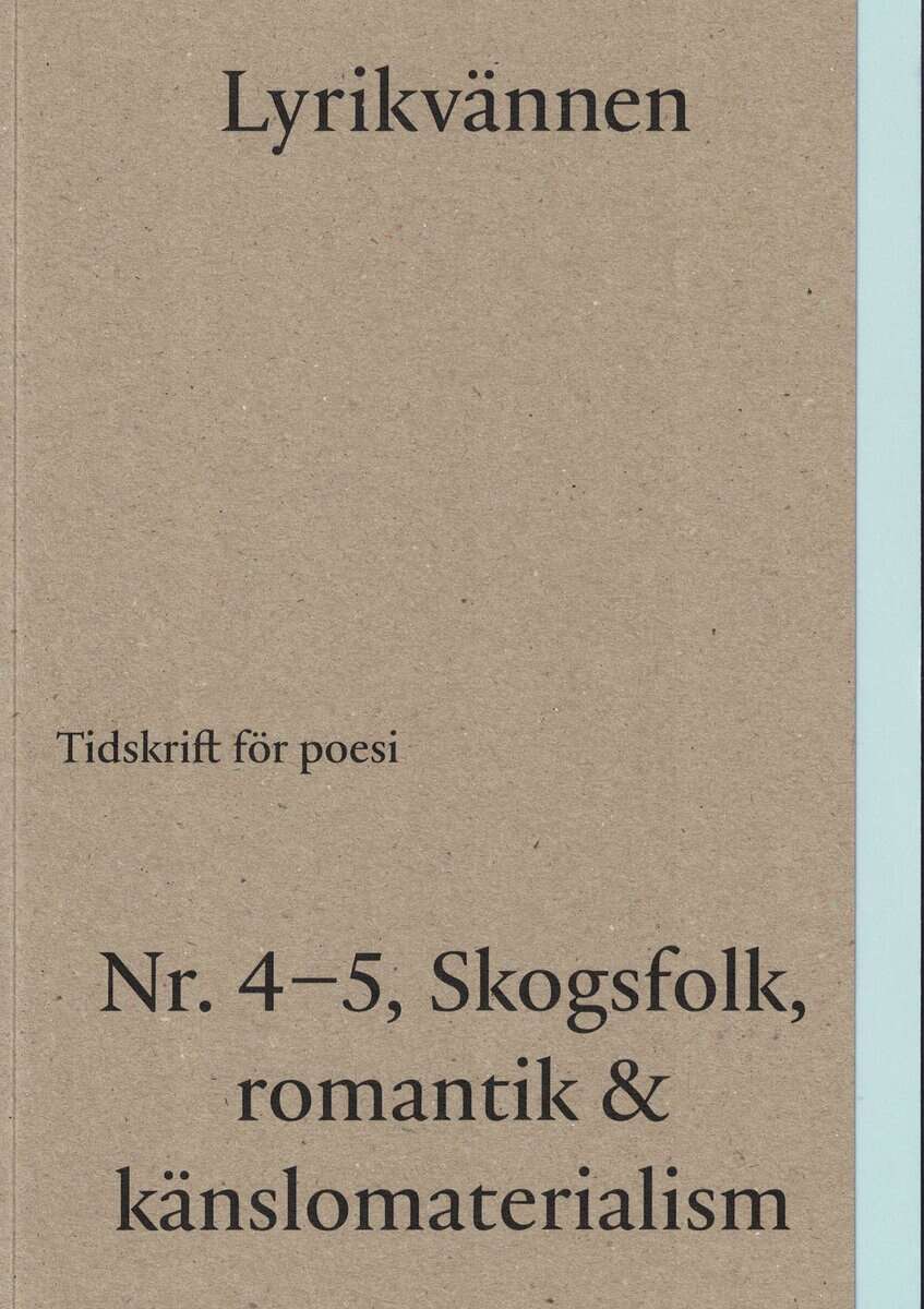 Lyrikvännen 4 - 5 2022. Tema