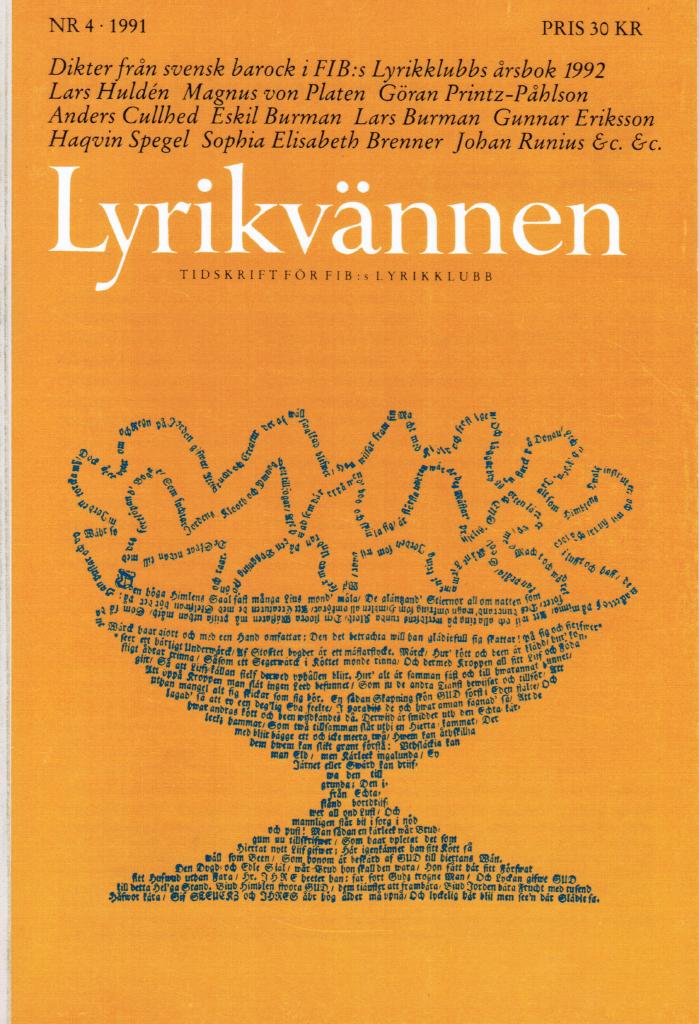 Lyrikvännen 4 1991. Tema