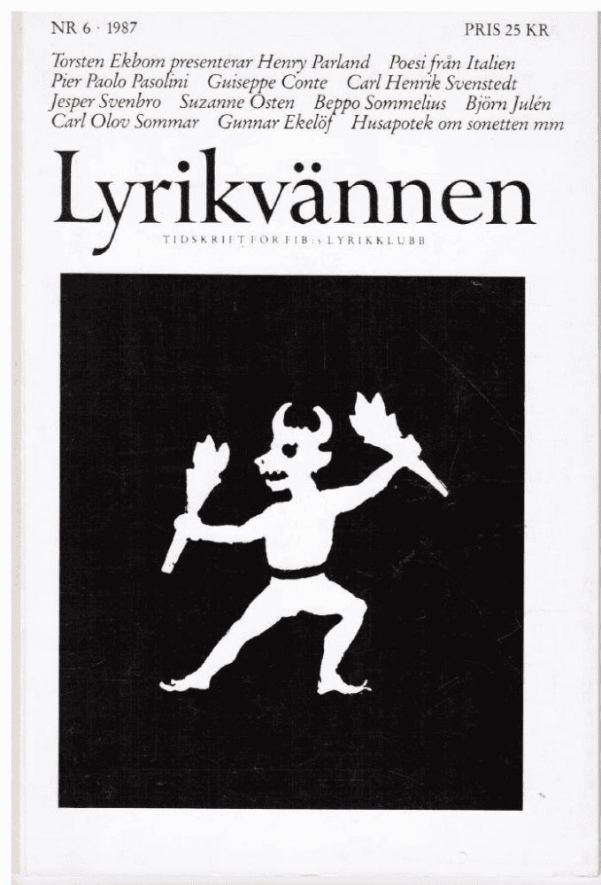 Lyrikvännen 6 1987. Tema