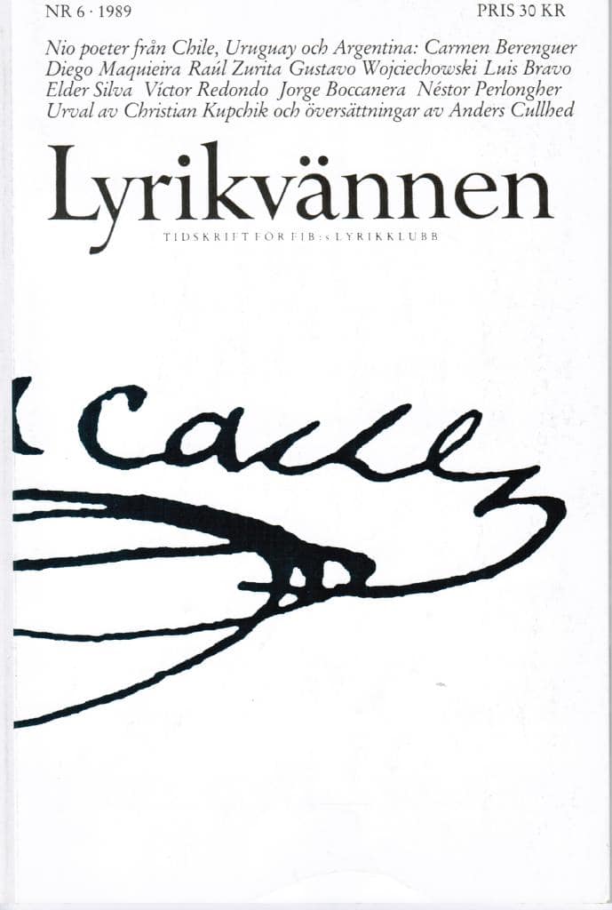 Lyrikvännen 6 1989. Tema
