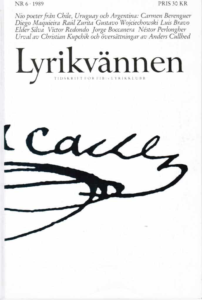 Lyrikvännen 6 1989. Tema
