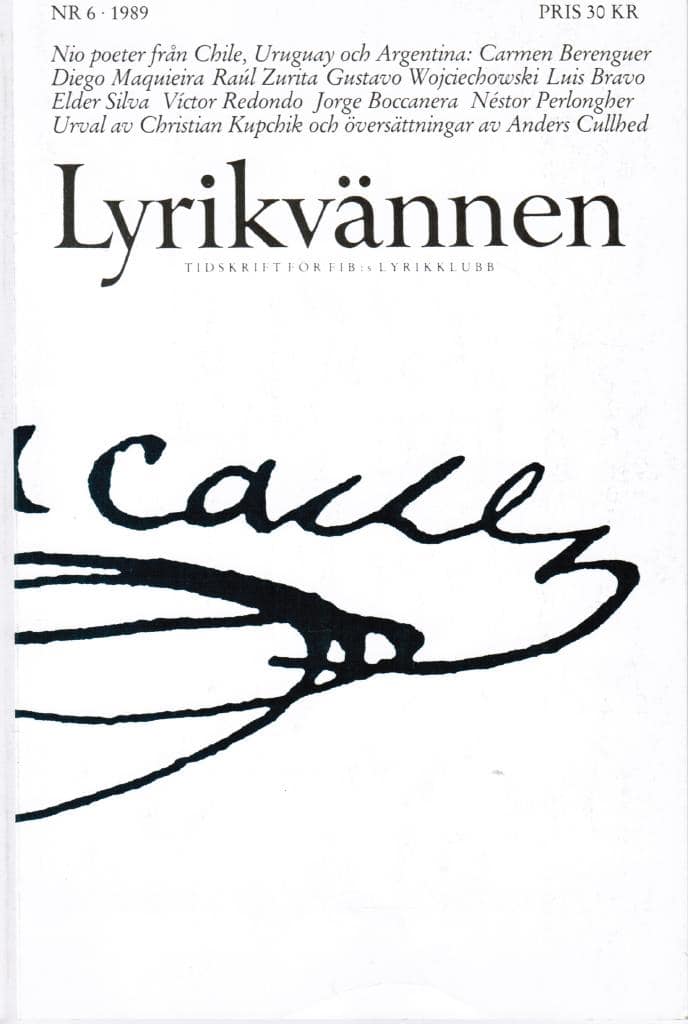 Lyrikvännen 6 1989. Tema