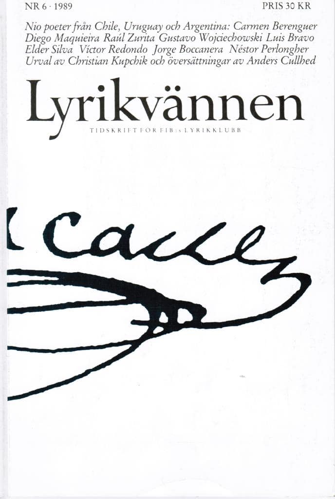 Lyrikvännen 6 1989. Tema