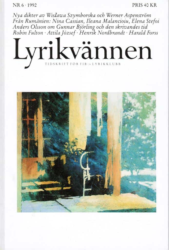 Lyrikvännen 6 1992