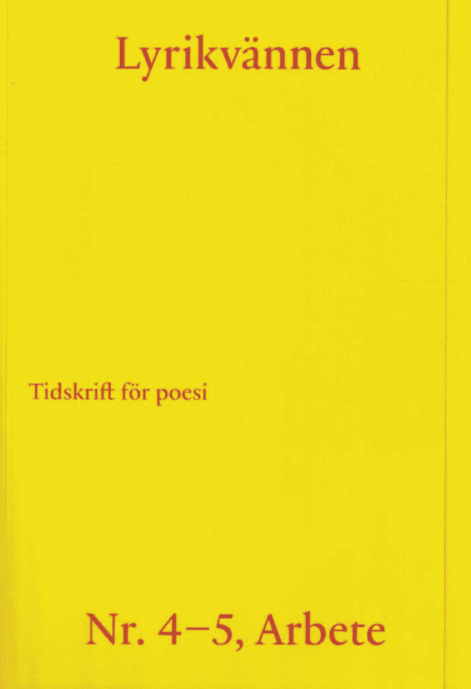 Lyrikvännen nr 4-5 2023. Tema