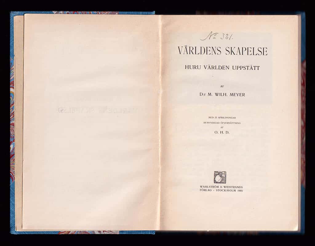 M. Wilh. Meyer : Världens skapelse