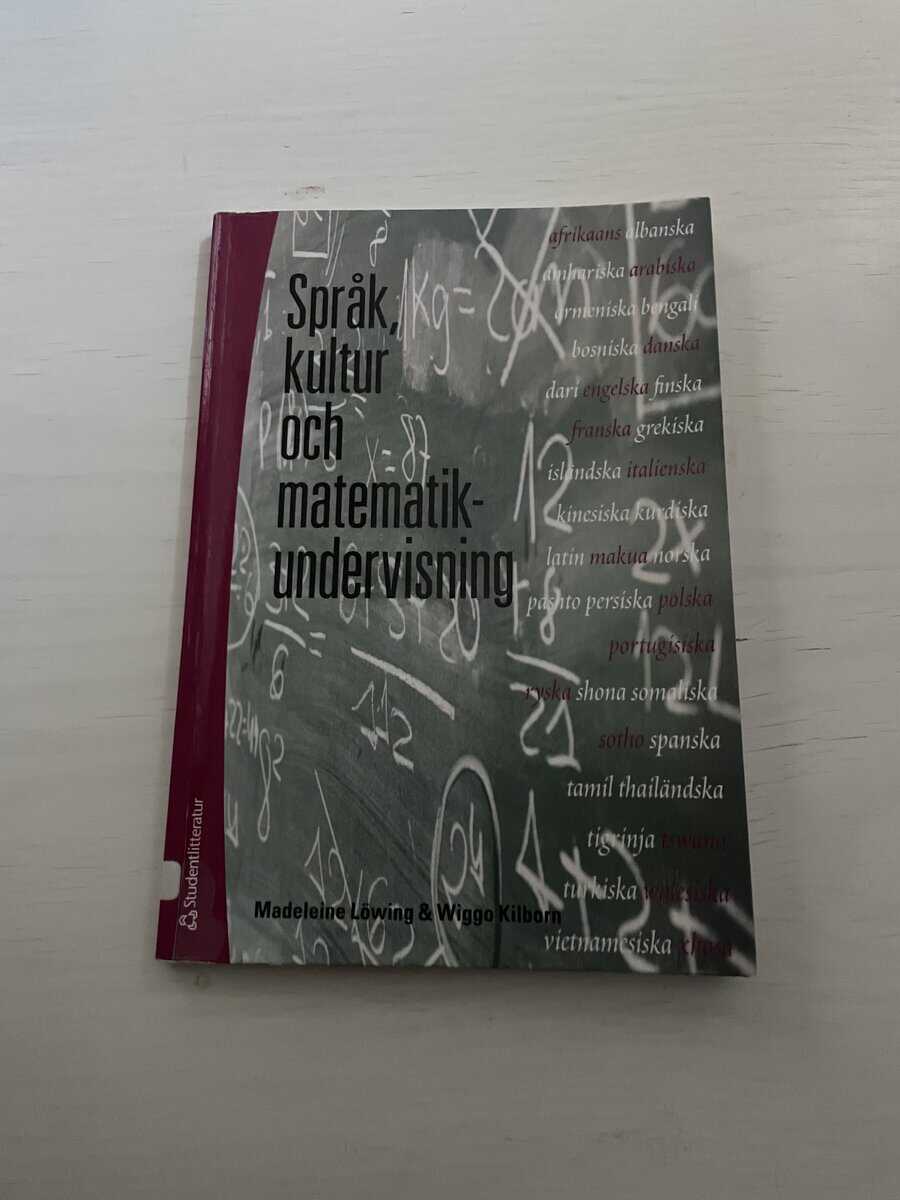 Madeleine Löwing : Språk, kultur och matematikundervisning