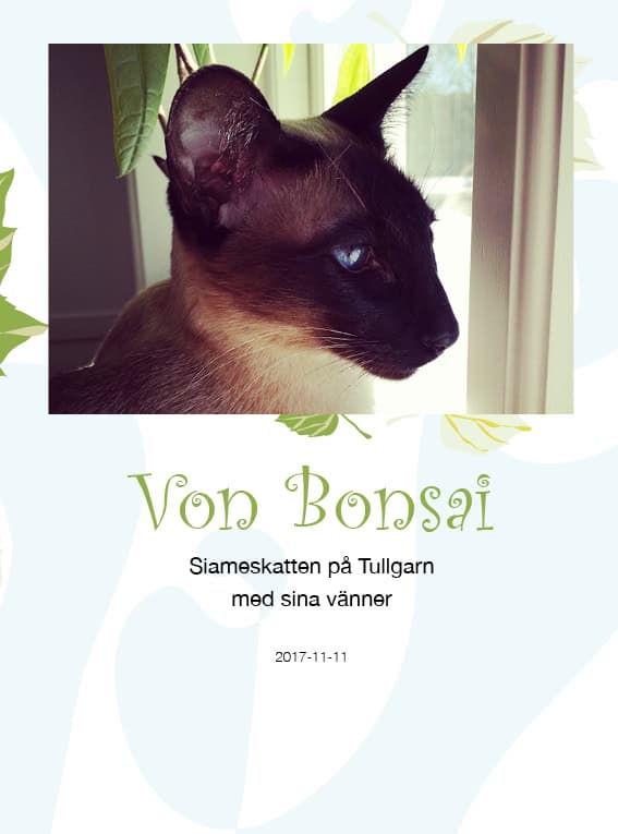 Maija Strömblad Mansnerus : Von Bonsai : siameskatten på Tullgarn med sina vänner