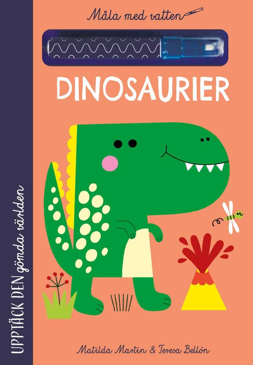 Måla med vatten. Dinosaurier