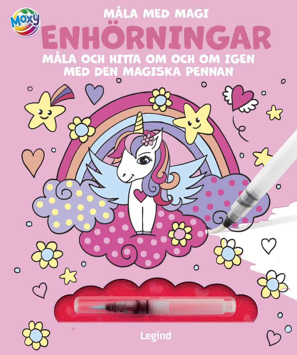 Måla med vatten. Enhörningar