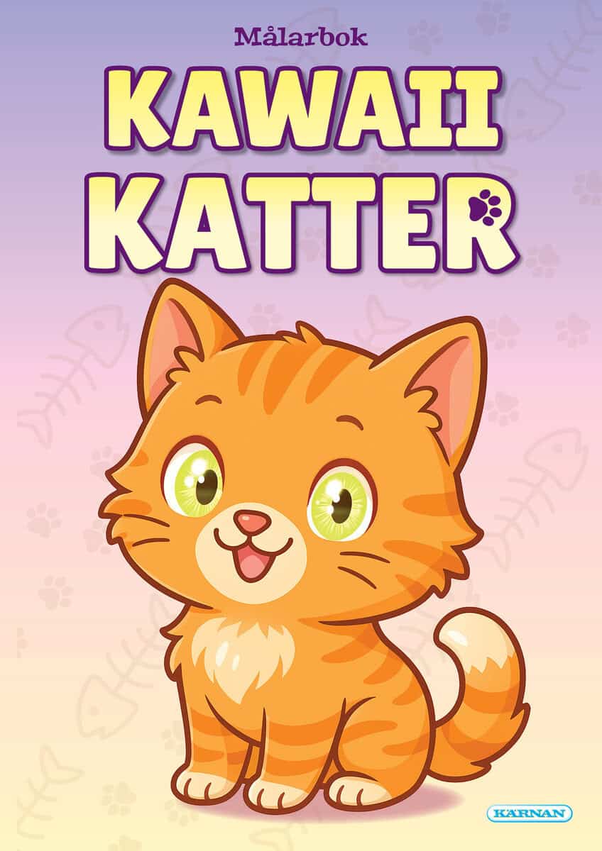 Målarbok Kawaii Katter