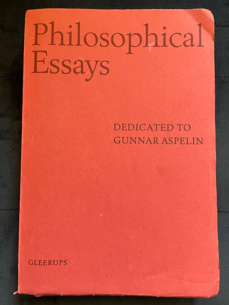 Manfred Moritz; Anders Nygren; Ivar Segelberg; Georg Henrik von Wright m.fl. : Philosophical Essays Dedicated to Gunnar Aspelin