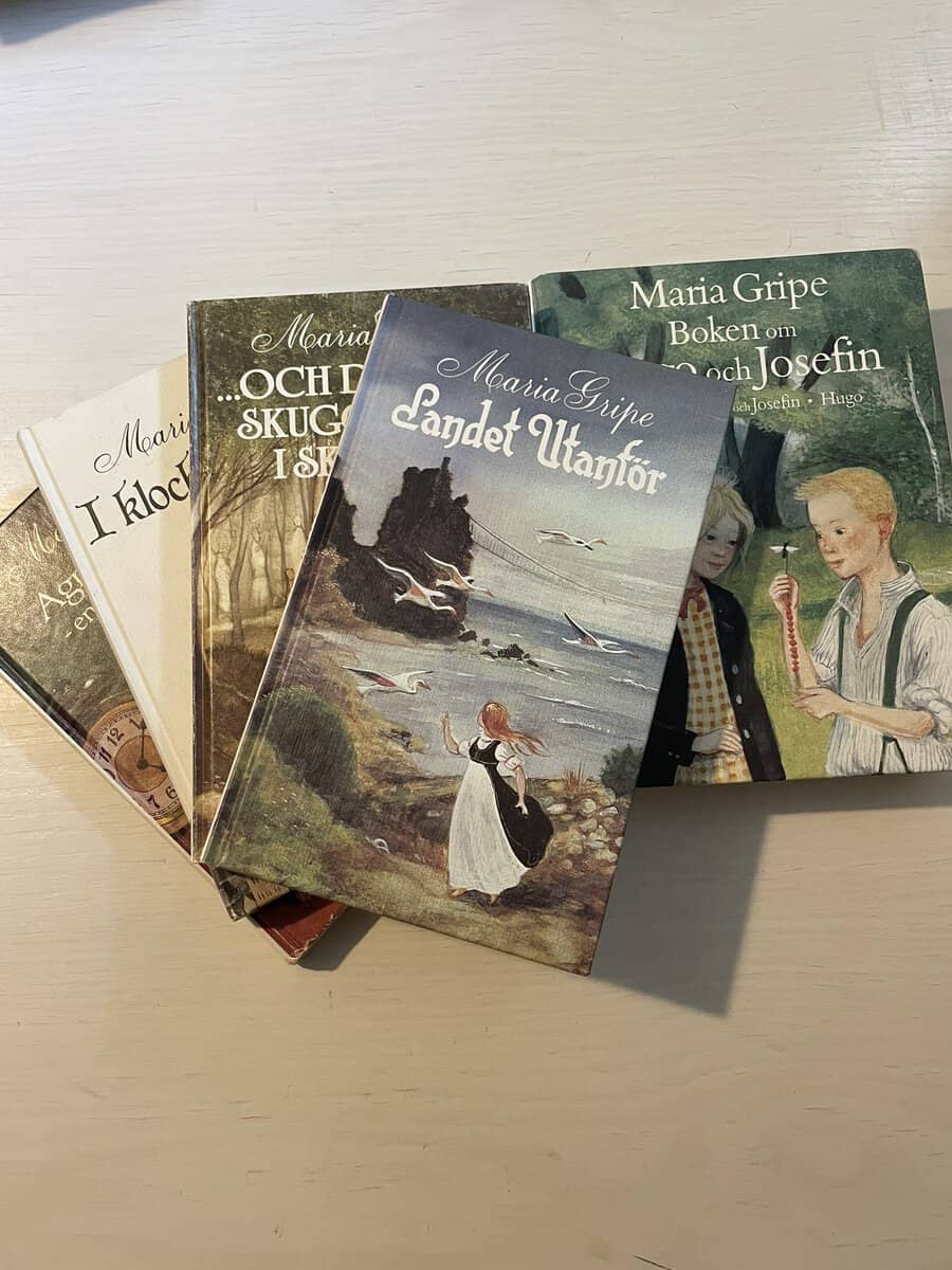 Maria Gripe : Maria Gripe x 5 - Boken om Hugo och Josefin - Agnes Cecilia - I klockornas tid - Landet Utanför - Och de vita skuggorna i skogen