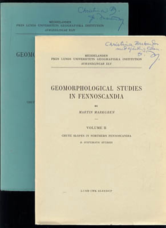 Martin Markgren : Geomorphological studies in Fennoscandia