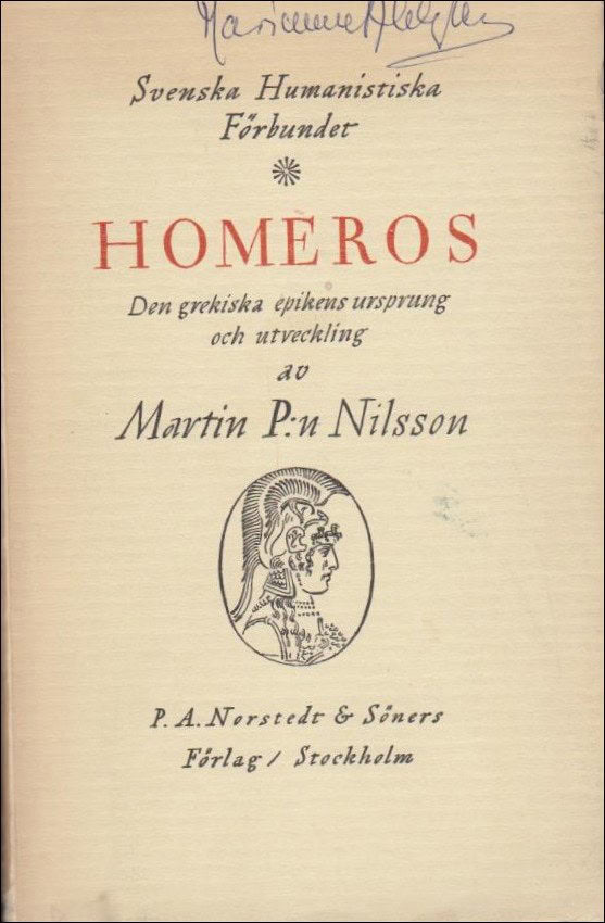 Martin P:n Nilsson : Homeros